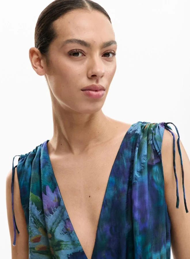 DESIGUAL Blue Night Garden Jumpsuit for Women | Best Price UAE